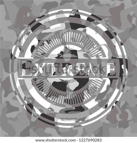 Extreme on grey camo pattern