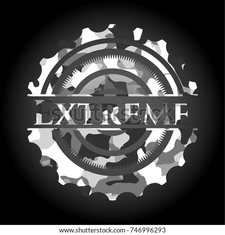 Extreme on grey camo texture