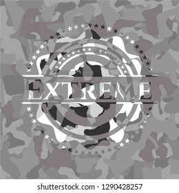 Extreme on grey camouflage pattern