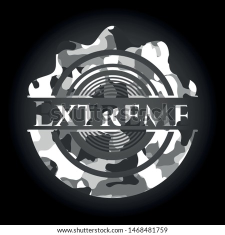 Extreme on grey camouflage pattern