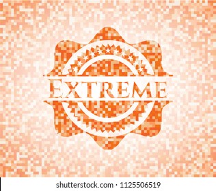 Extreme orange mosaic emblem