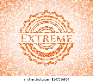 Extreme orange mosaic emblem