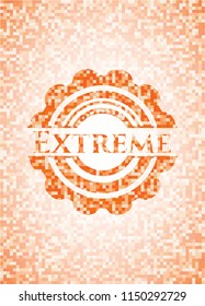 Extreme orange mosaic emblem