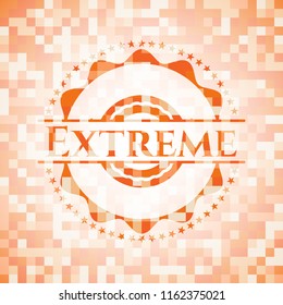 Extreme orange mosaic emblem