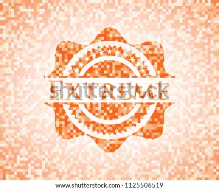Extreme orange mosaic emblem