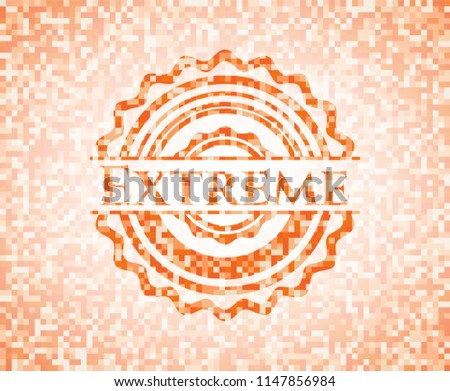 Extreme orange mosaic emblem