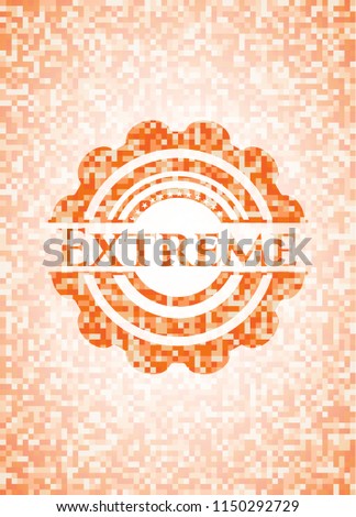 Extreme orange mosaic emblem