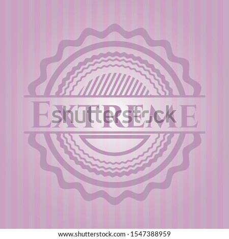 Extreme pink emblem. Vector Illustration. Detailed.