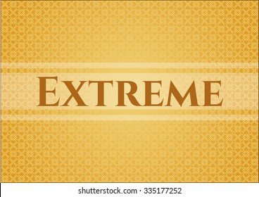 Extreme poster or card