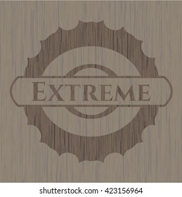 Extreme realistic wood emblem