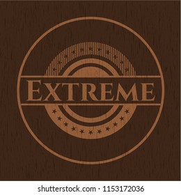 Extreme realistic wooden emblem