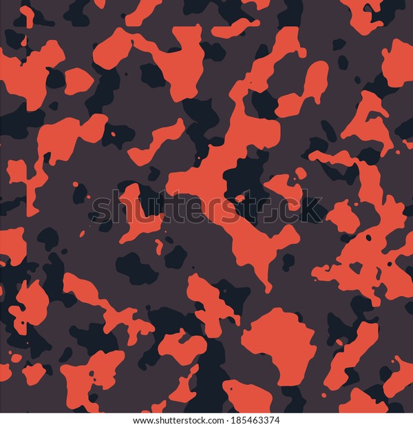 Extreme Red Black Seamless Camo Vector Stock Vector (royalty Free 