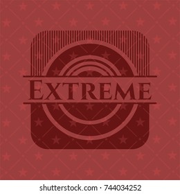 Extreme red emblem. Retro