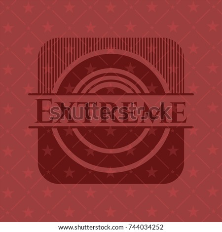 Extreme red emblem. Retro