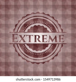 Extreme red seamless badge with geometric pattern.