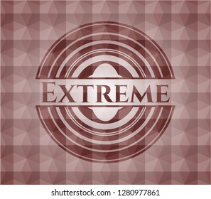 Extreme red seamless geometric pattern emblem. Seamless.