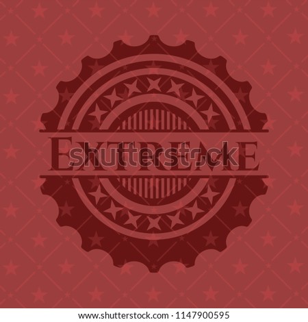 Extreme retro style red emblem