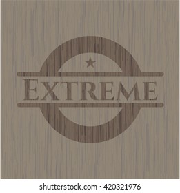 Extreme retro wood emblem