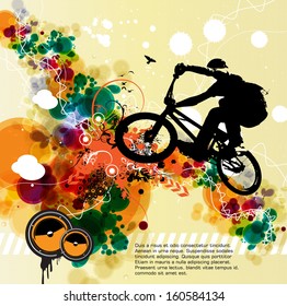 Extreme rider. Vector