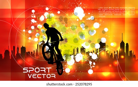 Extreme rider. Vector 