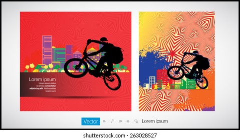 Extreme rider. Vector