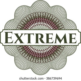 Extreme rosette or money style emblem