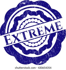 Extreme rubber stamp with grunge texture