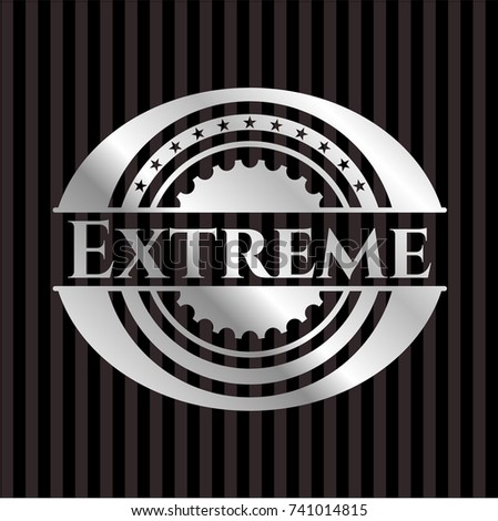 Extreme silvery shiny badge