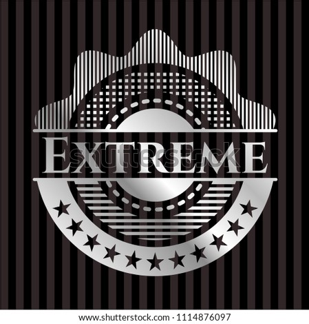 Extreme silvery Extreme silvery shiny emblembadge