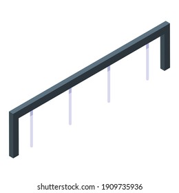 Extreme Skateboard-Symbol. Isometrisch auf extremen Skateboard, Vektorsymbol für Webdesign einzeln auf weißem Hintergrund