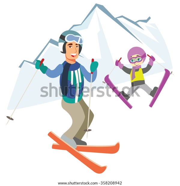 Extreme ski sport. Ski
jumping.