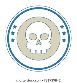 extreme skull emblem icon