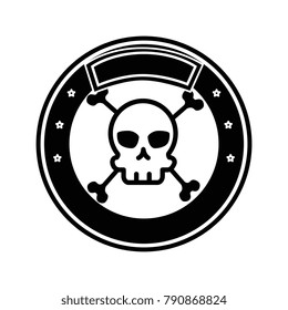 extreme skull emblem icon