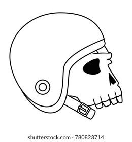 extreme skull with helmet