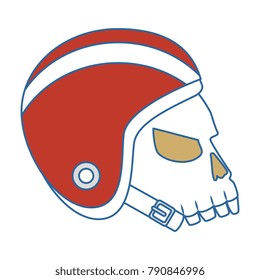 extreme skull with helmet