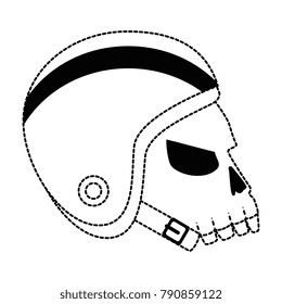 extreme skull with helmet