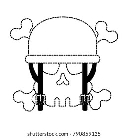 extreme skull with helmet