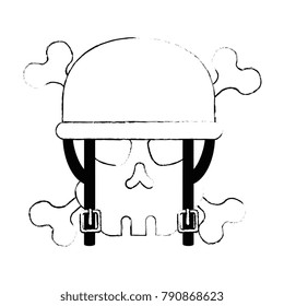 extreme skull with helmet