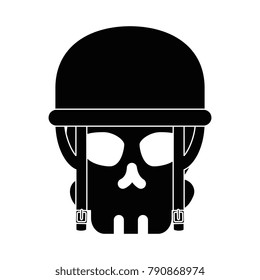 extreme skull with helmet