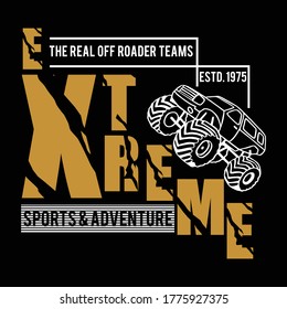 extreme sport adventures design typography,vector illustration for print