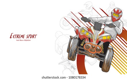 Extreme sport ATV background design