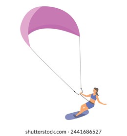 Icono de tablero deportivo extremo vector de dibujos animados. Deporte dinámico de verano. Acción oceánica