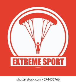 Extreme Sport design over red background, vector illustration