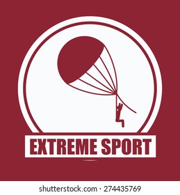 Extreme Sport design over red background, vector illustration
