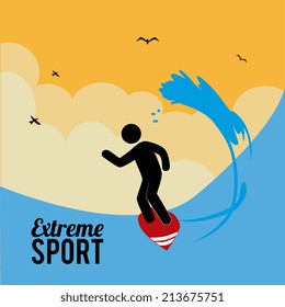 Extreme sport design over white background,vector illustration