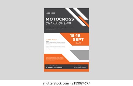 Extreme sport flyer template, Layout poster template design for sport event, Tournament or championship flyer.
