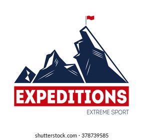 Extreme sport. Hiking, travel, expedition. Outdoor Adventure