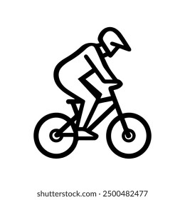 Extreme sport icon or modern line symbol. Vector line art and icon design with bold outline. Black and white Pixel Perfect minimalistic symbol isolated white background. Silhouette simple thin sign