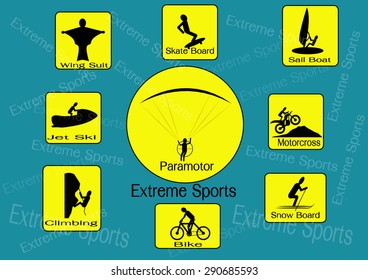 extreme sport icon vector
