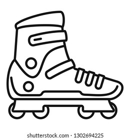 Extreme sport inline skates icon. Outline extreme sport inline skates vector icon for web design isolated on white background